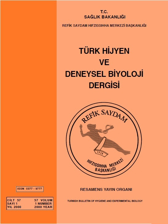 Türk Hijyen ve Deneysel Biyoloji Dergisi-Sayı1,2,3